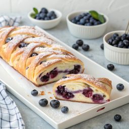 Blueberry Cream Cheese Pastry Braid