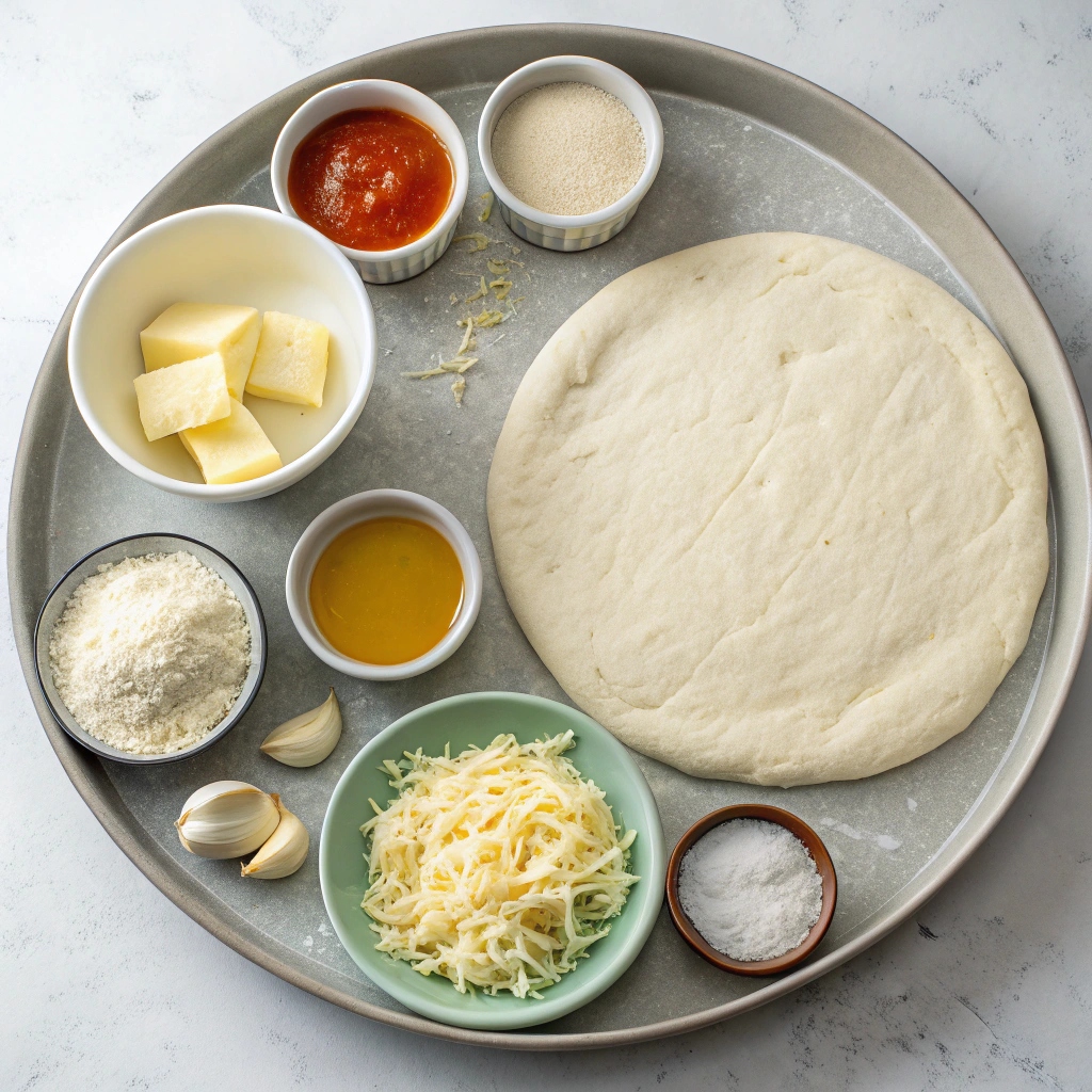 Cheesy Breadsticks Made from Pizza Dough Ingredients