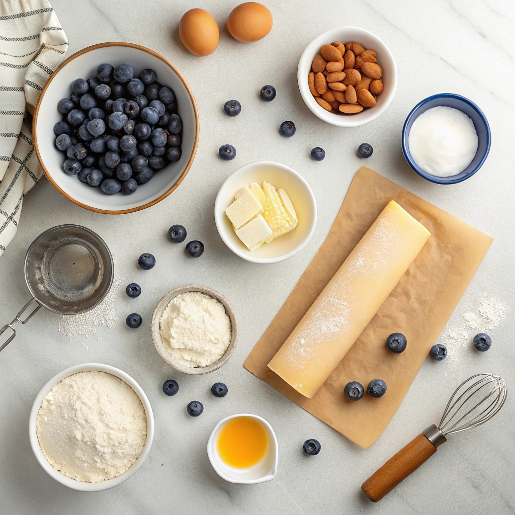 Blueberry Cream Cheese Pastry Braid Ingredients