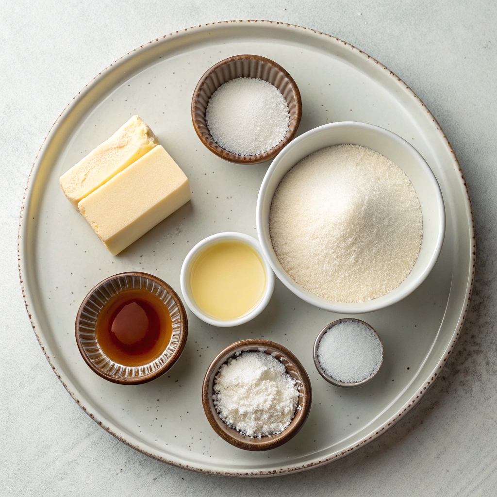 Favorite Vanilla Buttercream Frosting Ingredients