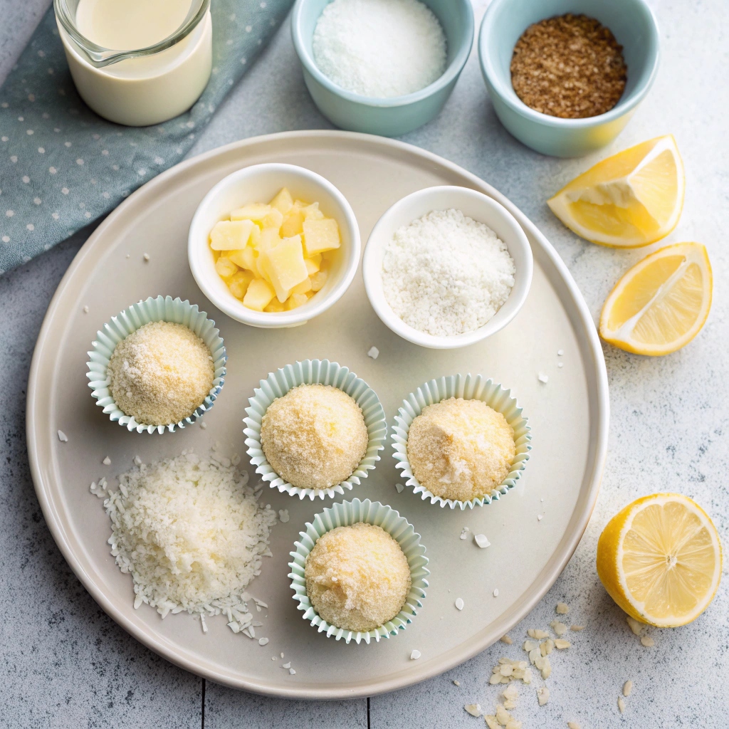 Lemon Coconut Drop Shortbread Cookies Ingredients
