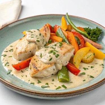 Creamy Garlic Chicken & Vegetables