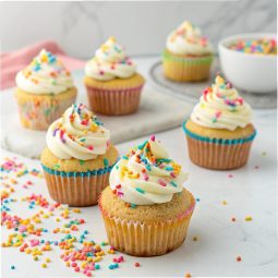 Confetti Sprinkle Cupcakes