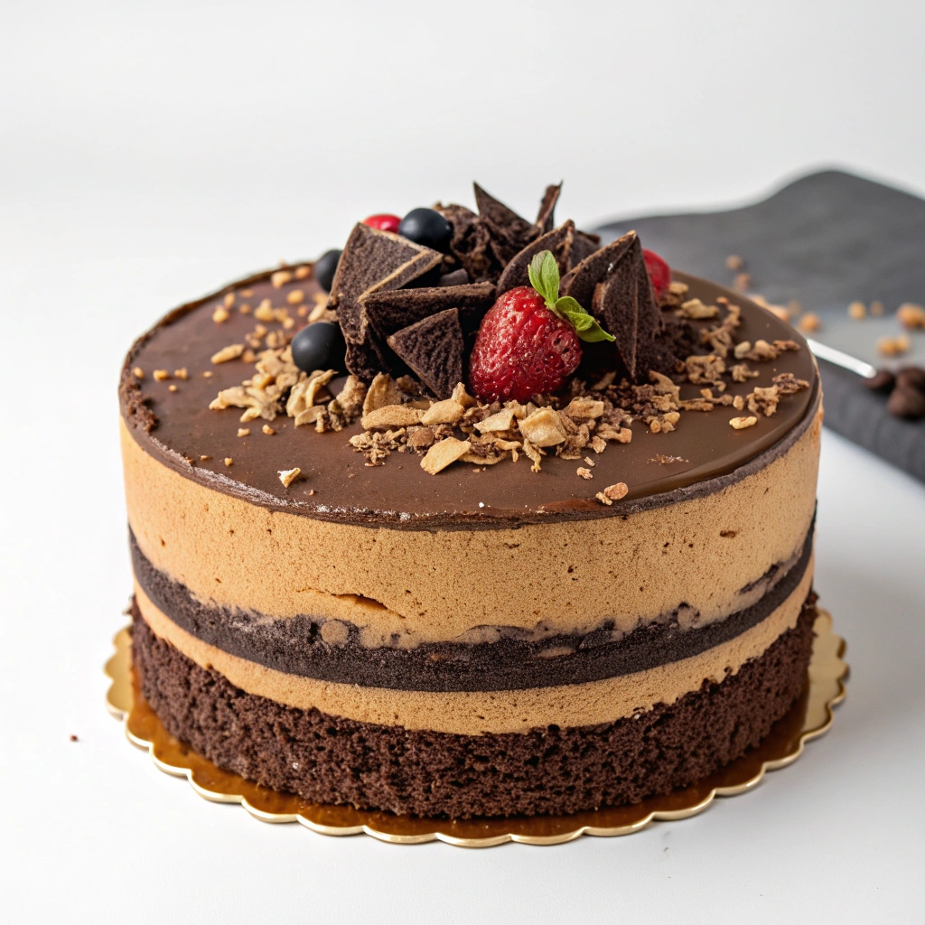 Dark Chocolate Peanut Butter Cake