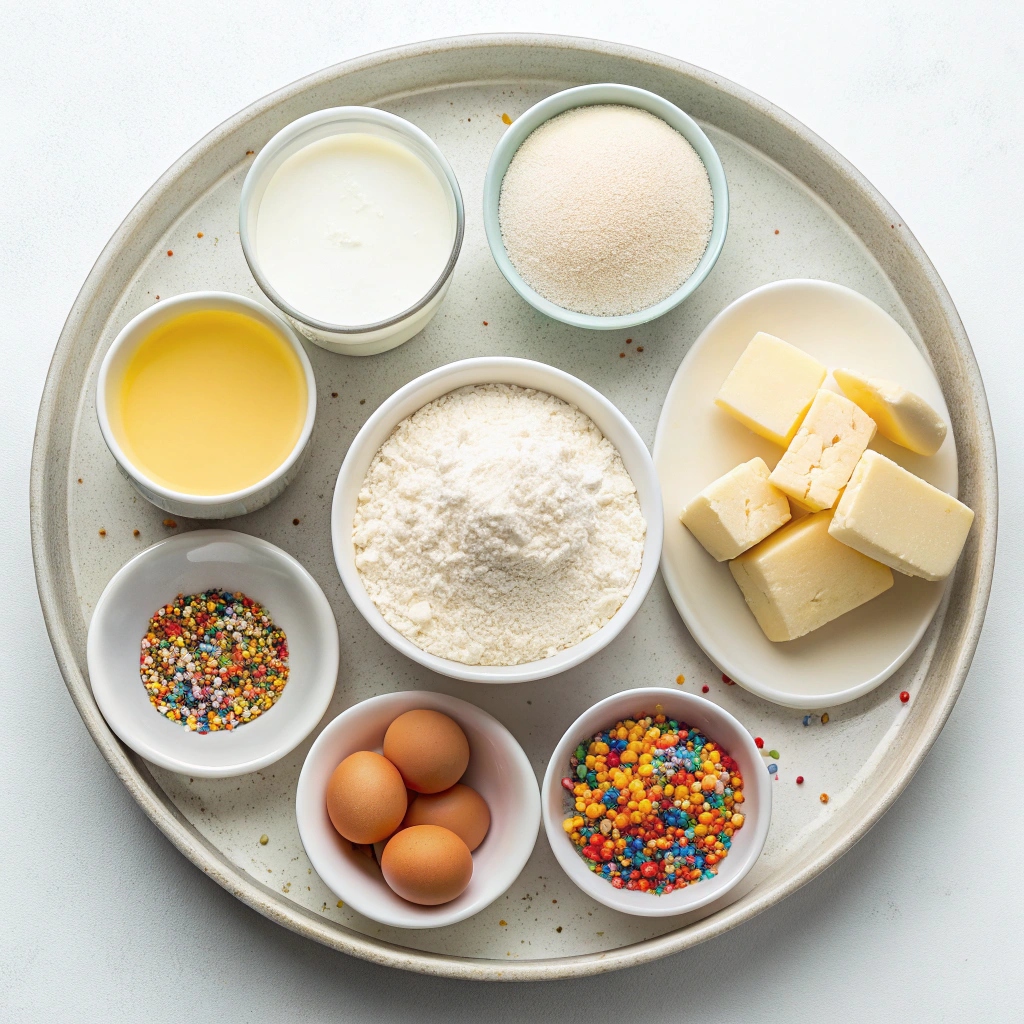 Confetti Sprinkle Cupcakes Ingredients