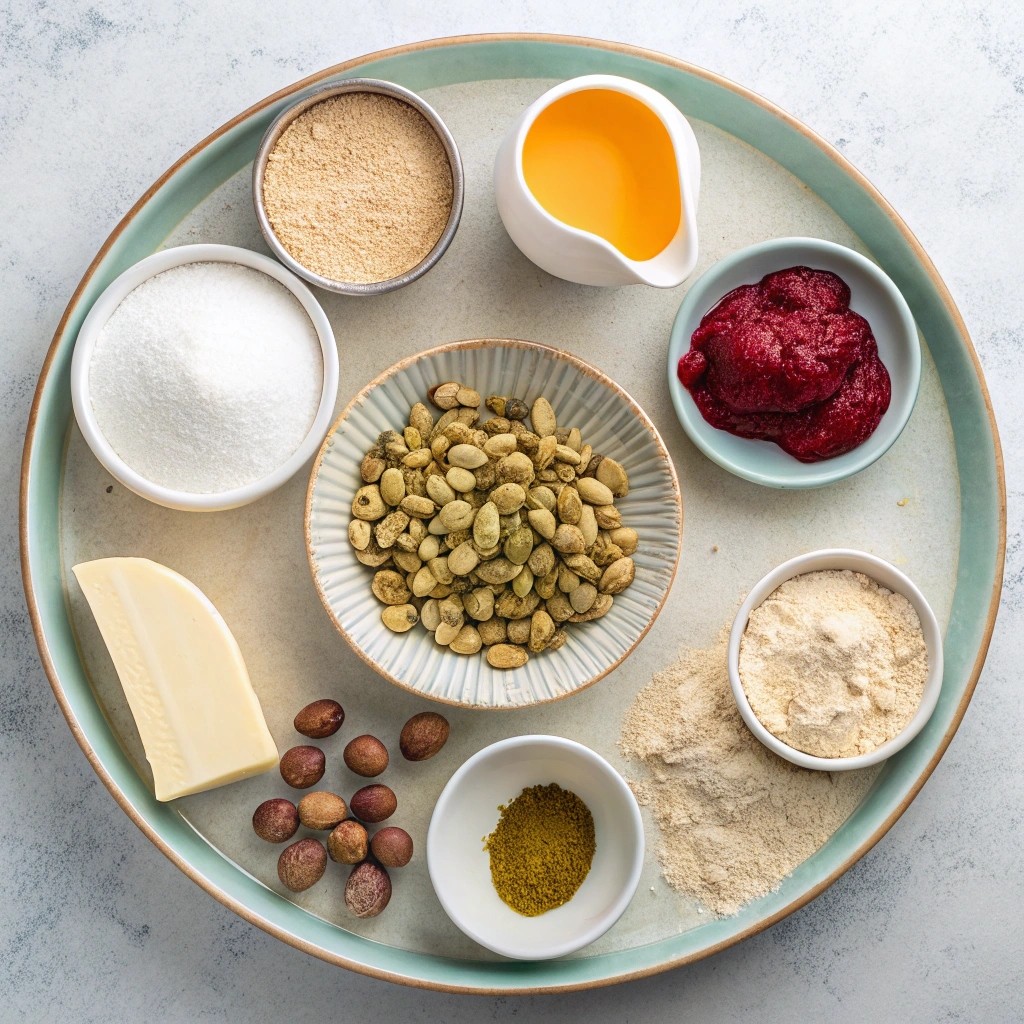 Raspberry Pistachio Linzer Cookies Ingredients