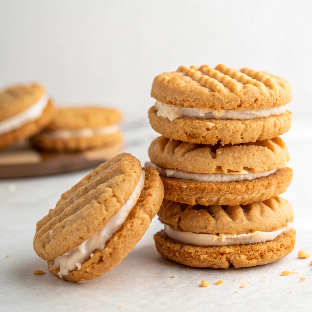 Peanut Butter Cookie Sandwiches (Just like Nutter Butters!)