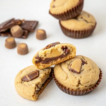 Peanut Butter Cup Stuffed Cookies